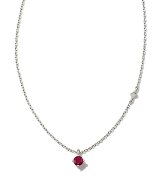 Maisie Sterling Silver Pendant Necklace in Ruby