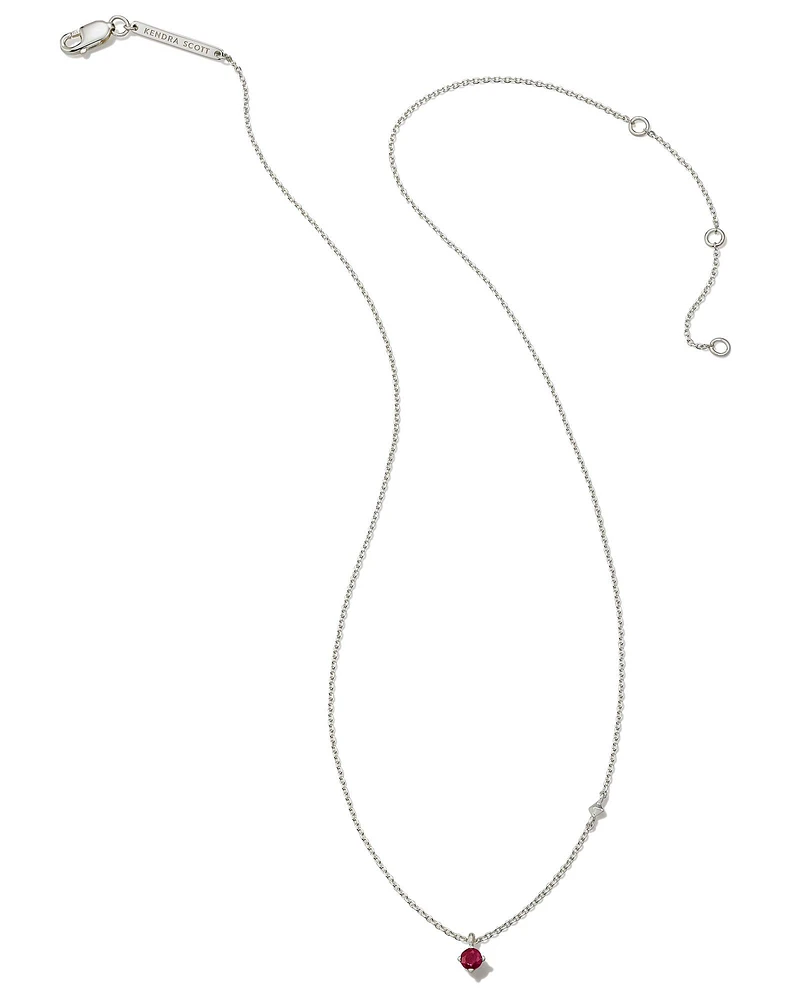 Maisie Sterling Silver Pendant Necklace in Ruby