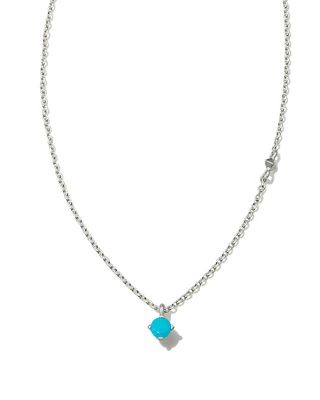 Maisie Sterling Silver Pendant Necklace in Turquoise