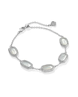 Grayson Silver Ridge Frame Link Bracelet in Ivory Mother-of-Pearl