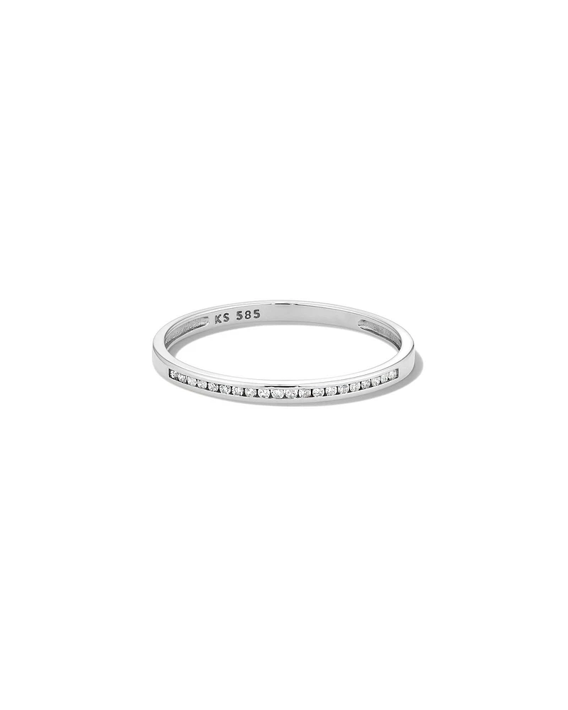 Carey 14k White Gold Band Ring Diamond