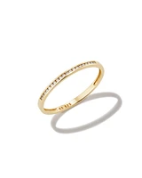 Carey 14k Yellow Gold Band Ring White Diamond