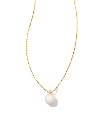 Hadleigh 14k Yellow Gold Pendant Necklace in White Pearl