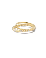 Tyler 14k Yellow Gold Double Band Ring White Diamond