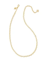 Kit Gold Chain Necklace in White Crystal