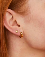 Aspen Huggie Earrings in 18k Gold Vermeil