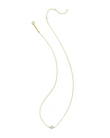 Abbie 14k Yellow Gold Pave Pendant Necklace