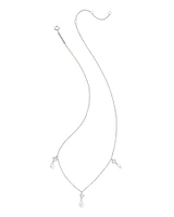 0.21 ct Lab Grown Diamond Dira 14k White Gold Pearl Strand Necklace