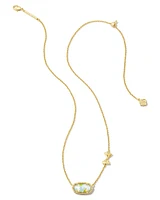 Kendra Scott x LoveShackFancy Gold Elisa Necklace Marie Pink Blooming Heirloom Illusion