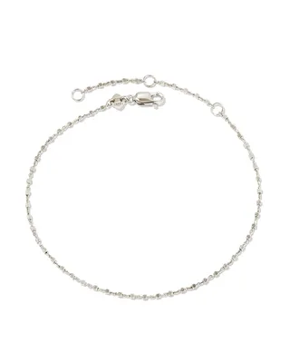 Beaded Satellite Chain Bracelet in Sterling Silver