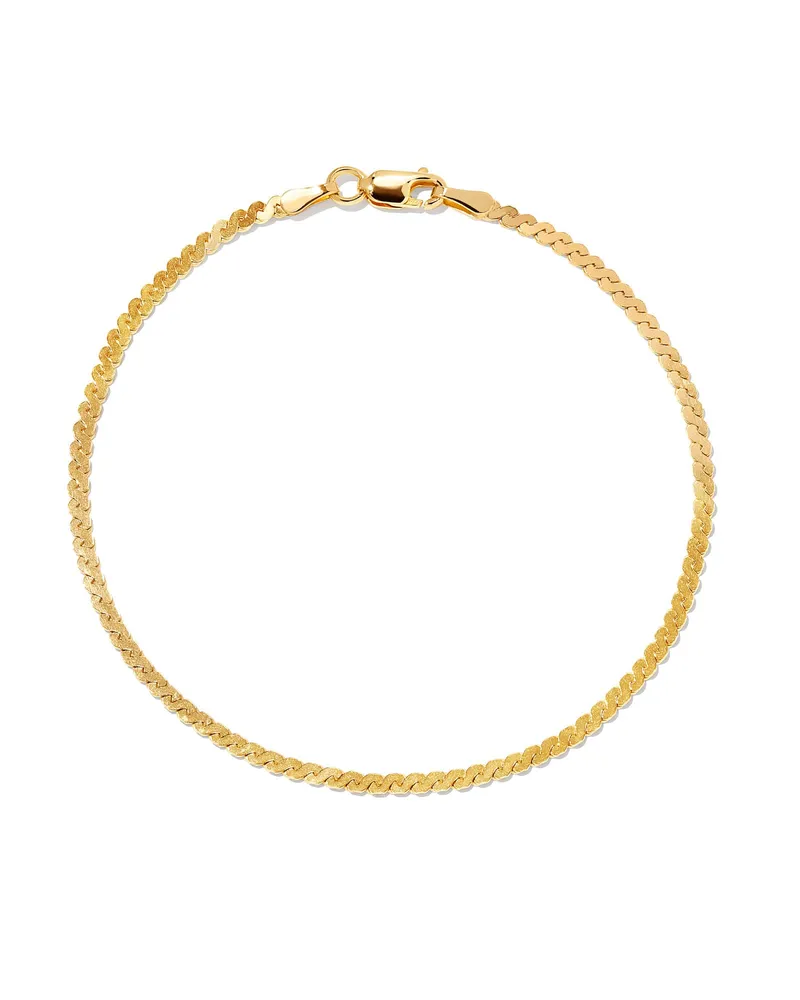 Serpentine Chain Bracelet 18k Gold Vermeil