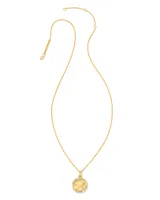 Spinning Hammered Pendant Necklace in 18k Gold Vermeil