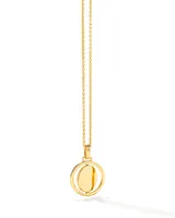 Spinning Hammered Pendant Necklace in 18k Gold Vermeil