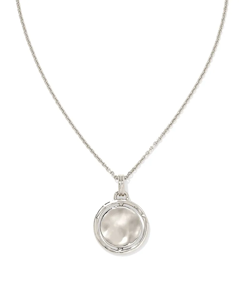 Spinning Hammered Pendant Necklace in Sterling Silver