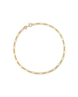 Figaro Chain Bracelet 14k Yellow Gold