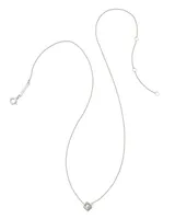 Michelle 14k White Gold Pendant Necklace in White Diamond, .16ct