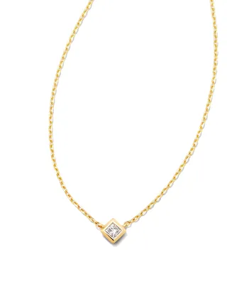 Michelle 14k White Gold Pendant Necklace in White Diamond