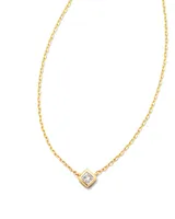 Michelle 14k Gold Pendant Necklace in White Diamond