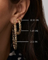 Maggie Hoop Earrings Gold Filigree