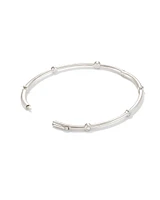 Audrey 14k Yellow Gold Bangle Bracelet White Diamonds