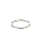 Posey 14k Yellow Gold Band Ring White Diamonds