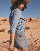 Wrangler® x Yellow Rose by Kendra Scott Denim Western Shirt