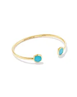 Davis 18k Gold Vermeil Small Cuff Bracelet in Turquoise