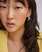 Krista Lace Gold Huggie Earrings