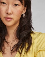 Krista Lace Gold Huggie Earrings