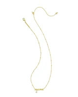 Mama Gold Crystal Short Pendant Necklace