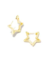 Star Huggie Earrings in Gold