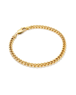 Curb Chain Bracelet 18k Oxidized Yellow Gold Vermeil