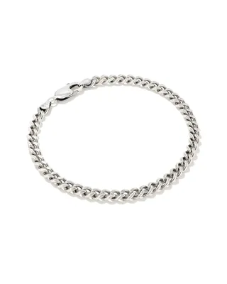 Curb Chain Bracelet Oxidized Sterling Silver