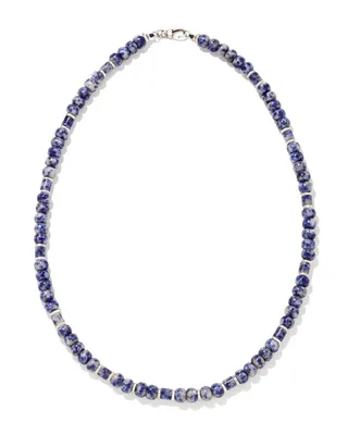 Conrad Oxidized Sterling Silver Long Strand Necklace Sodalite