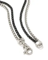 Wells Chain Bracelet Sterling Silver and Black Hematite
