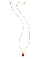 Ada Gold Short Pendant in Red Illusion