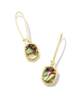 Daphne Gold Wire Drop Earrings in Abalone