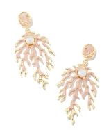 Shea Gold Statement Earrings in Blush Mix