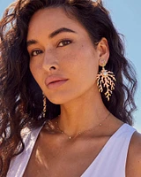Shea Gold Statement Earrings in Blush Mix