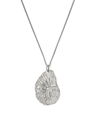 Marina Long Pendant Necklace Vintage Silver
