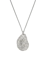 Marina Long Pendant Necklace Vintage Silver