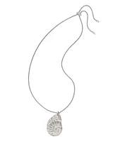 Marina Long Pendant Necklace Vintage Silver