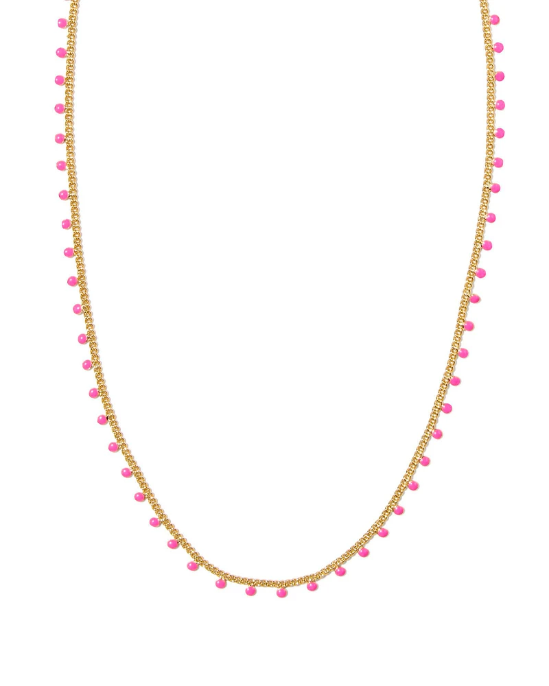 Kelsey Gold Strand Necklace in Enamel