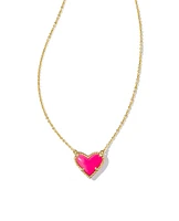 Ari Heart Gold Pendant Necklace Ivory Mother-of-Pearl