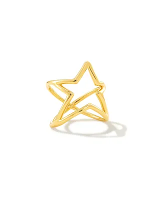 Open Star Statement Ring 18k Gold Vermeil