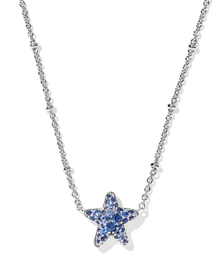 Jae Silver Star Pave Short Pendant Necklace