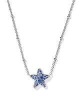 Jae Silver Star Pave Short Pendant Necklace