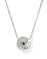 Sand Dollar Silver Short Pendant Necklace