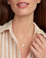 Sand Dollar Gold Short Pendant Necklace