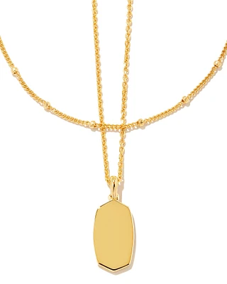 Elisa Charm Multi Strand Necklace in 18k Gold Vermeil